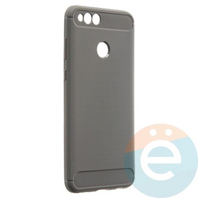 Накладка силиконовая Carbon 360 на Huawei 7X серая - фото 22041
