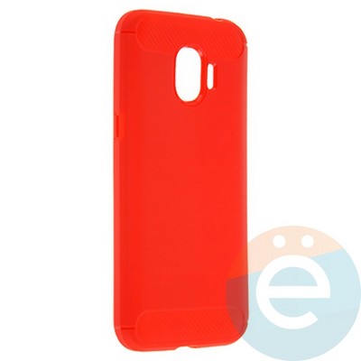 Накладка силиконовая Carbon 360 на Samsung J2 2018 красная - фото 22047