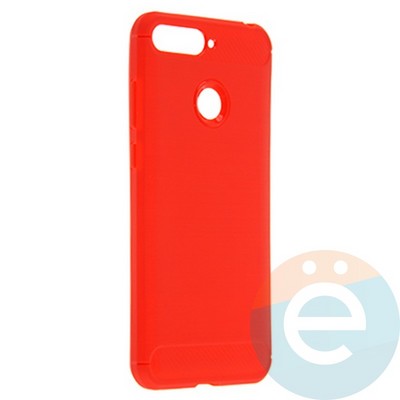 Накладка силиконовая Carbon 360 на Huawei Y6 Prime 2018/7A Pro красная - фото 22059