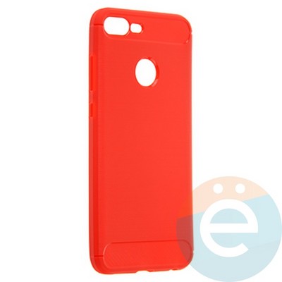 Накладка силиконовая Carbon 360 на Huawei Honor 9 Lite красная - фото 22080