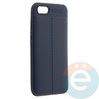 Накладка силиконовая 360 с кожаными вставками на Huawei Y5 2018/ Honor 7A синяя - фото 22117