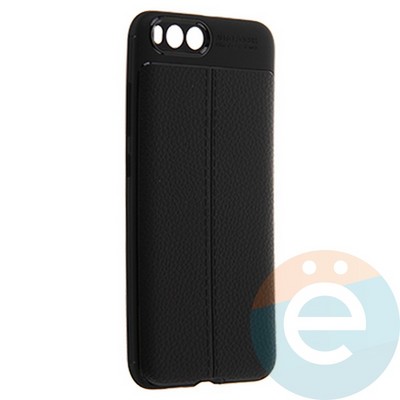 Накладка силиконовая 360 с кожаными вставками на Xiaomi Mi 6 черная - фото 22260