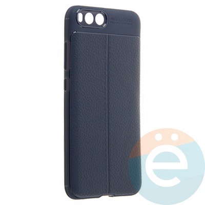 Накладка силиконовая 360 с кожаными вставками на Xiaomi Mi 6 синяя - фото 22263