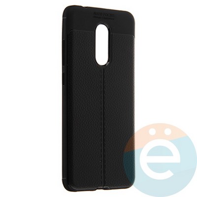 Накладка силиконовая 360 с кожаными вставками на Xiaomi Redmi 5 черная - фото 22272