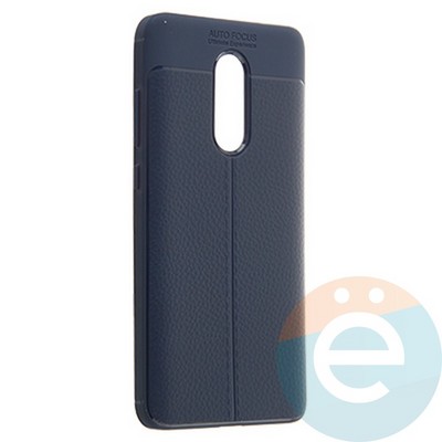 Накладка силиконовая 360 с кожаными вставками на Xiaomi Redmi Note 4X синяя - фото 22317