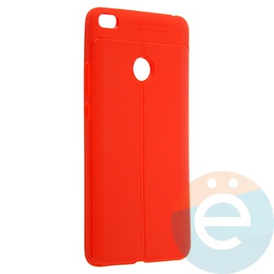 Накладка силиконовая 360 с кожаными вставками на Xiaomi Mi Max2 красная - фото 22347