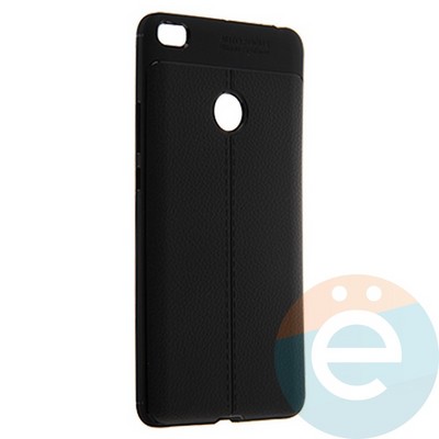 Накладка силиконовая 360 с кожаными вставками на Xiaomi Mi Max2 черная - фото 22350