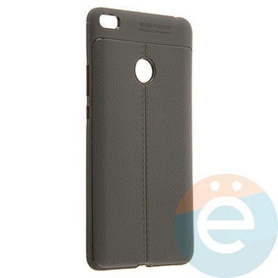 Накладка силиконовая 360 с кожаными вставками на Xiaomi Mi Max2 серая - фото 22356