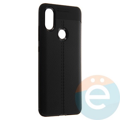 Накладка силиконовая 360 с кожаными вставками на Xiaomi Mi 6X/A2 черная - фото 22377