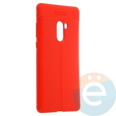 Накладка силиконовая 360 с кожаными вставками на Xiaomi Mi Mix2 красная - фото 22383