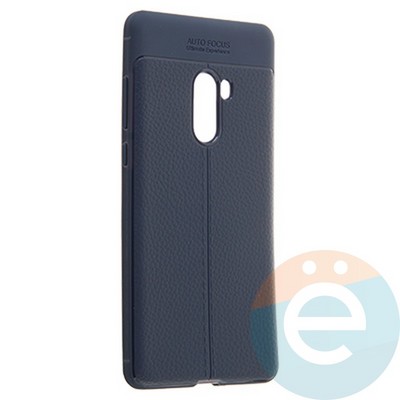 Накладка силиконовая 360 с кожаными вставками на Xiaomi Mi Mix2 синяя - фото 22389