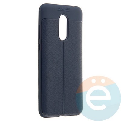 Накладка силиконовая 360 с кожаными вставками на Xiaomi Redmi 5 Plus синяя - фото 22395