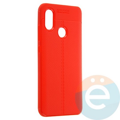 Накладка силиконовая 360 с кожаными вставками на Xiaomi Mi 8 красная - фото 22401