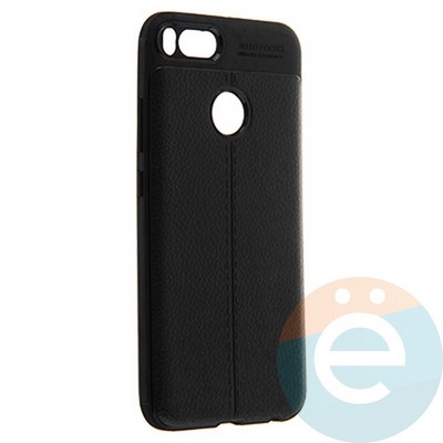 Накладка силиконовая 360 с кожаными вставками на Xiaomi Mi 5X/A1 черная - фото 22416