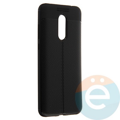 Накладка силиконовая 360 с кожаными вставками на Xiaomi Redmi 4X черная - фото 22428