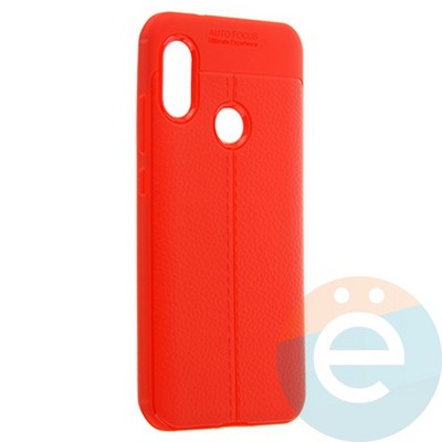 Накладка силиконовая 360 с кожаными вставками на Xiaomi Mi A2 Lite красная - фото 22437