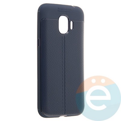 Накладка силиконовая 360 с кожаными вставками на Samsung Galaxy J2 2018 синяя - фото 22449