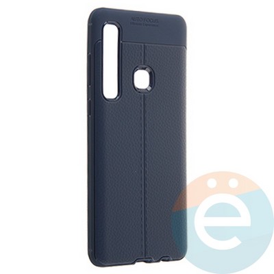 Накладка силиконовая 360 с кожаными вставками на Samsung Galaxy A9 2018 синяя - фото 22491