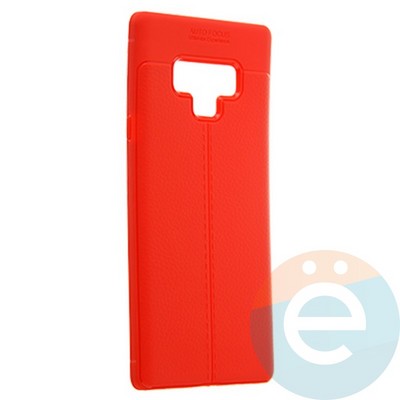 Накладка силиконовая 360 с кожаными вставками на Samsung Galaxy Note 9 красная - фото 22521