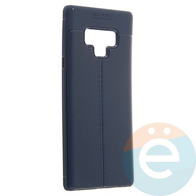 Накладка силиконовая 360 с кожаными вставками на Samsung Galaxy Note 9 синяя - фото 22524