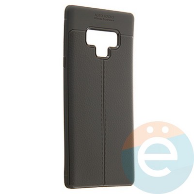 Накладка силиконовая 360 с кожаными вставками на Samsung Galaxy Note 9 серая - фото 22527