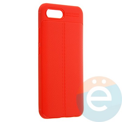 Накладка силиконовая 360 с кожаными вставками на Huawei Honor 10 красная - фото 22539