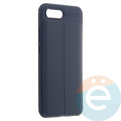 Накладка силиконовая 360 с кожаными вставками на Huawei Honor 10 синяя - фото 22540