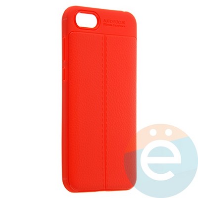 Накладка силиконовая 360 с кожаными вставками на Huawei Y5 2018/ Honor 7A красная - фото 22546