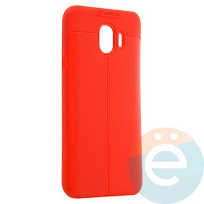 Накладка силиконовая 360 с кожаными вставками на Samsung Galaxy J4 2018 красная - фото 22591