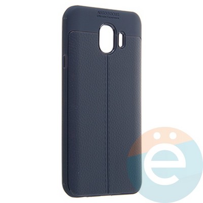 Накладка силиконовая 360 с кожаными вставками на Samsung Galaxy J4 2018 синяя - фото 22594