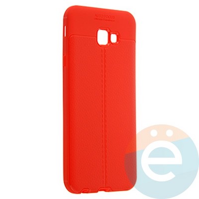 Накладка силиконовая 360 с кожаными вставками на Samsung Galaxy J4 Plus 2018 красная - фото 22597