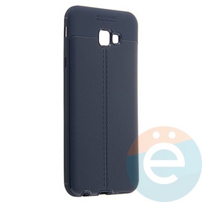 Накладка силиконовая 360 с кожаными вставками на Samsung Galaxy J4 Plus 2018 синяя - фото 22600