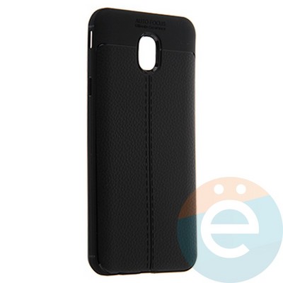 Накладка силиконовая 360 с кожаными вставками на Samsung Galaxy J7 2018 черная - фото 22606