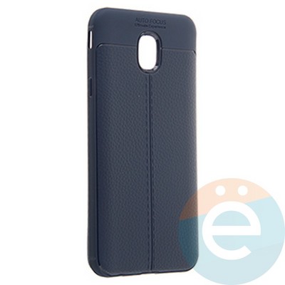 Накладка силиконовая 360 с кожаными вставками на Samsung Galaxy J7 2018 синяя - фото 22609