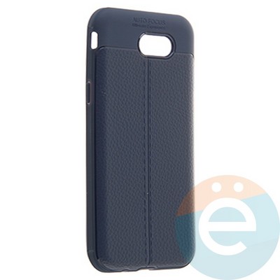 Накладка силиконовая 360 с кожаными вставками на Samsung Galaxy J3 2018 синяя - фото 22621