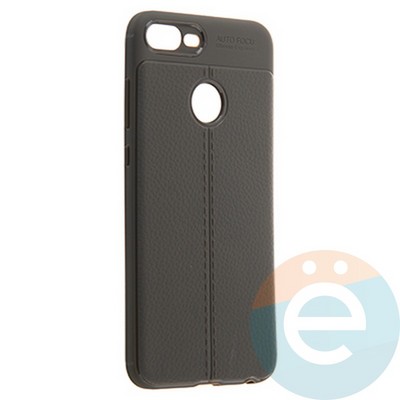 Накладка силиконовая 360 с кожаными вставками на Huawei Honor 9 Lite серая - фото 22690