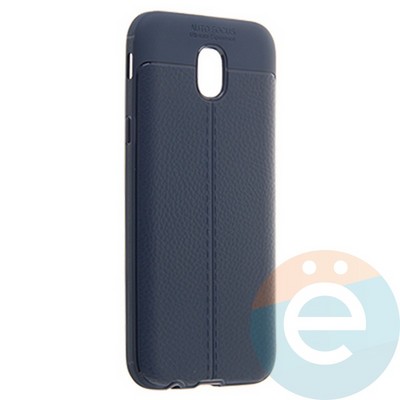 Накладка силиконовая 360 с кожаными вставками на Samsung Galaxy J5 2017 синяя - фото 22699