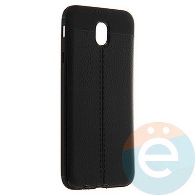 Накладка силиконовая 360 с кожаными вставками на Samsung Galaxy J7 2017 черная - фото 22708