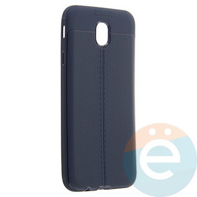 Накладка силиконовая 360 с кожаными вставками на Samsung Galaxy J7 2017 синяя - фото 22711