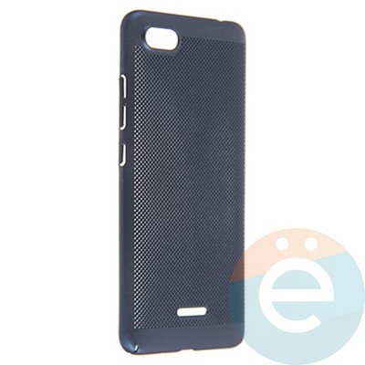 Накладка пластиковая перфорированная на Xiaomi Redmi 6A синяя - фото 22878