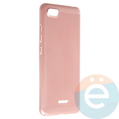 Накладка пластиковая перфорированная на Xiaomi Redmi 6A розовая - фото 22881