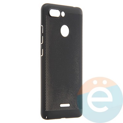 Накладка пластиковая перфорированная на Xiaomi Redmi 6 черная - фото 22902