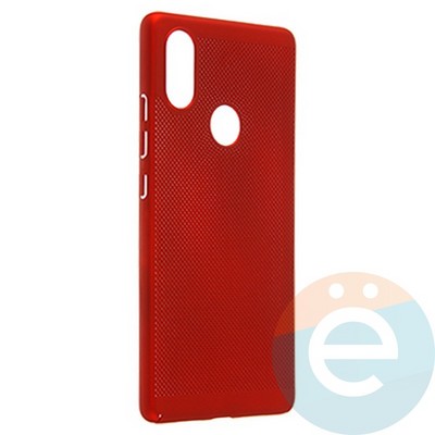 Накладка пластиковая перфорированная на Xiaomi Mi 8 SE красная - фото 22905