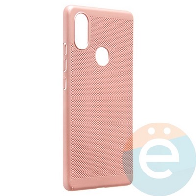 Накладка пластиковая перфорированная на Xiaomi Mi 8 SE розовая - фото 22911