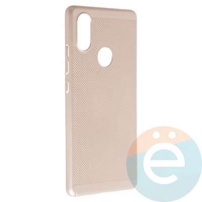 Накладка пластиковая перфорированная на Xiaomi Mi 8 SE золотистая - фото 22914