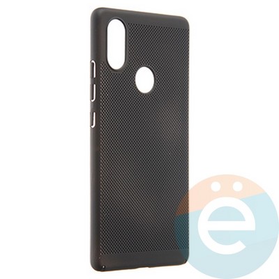 Накладка пластиковая перфорированная на Xiaomi Mi 8 SE черная - фото 22917