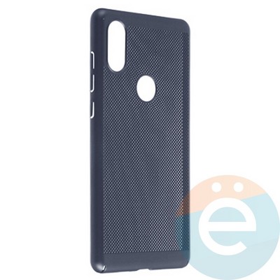 Накладка пластиковая перфорированная на Xiaomi Mi Mix 2s синяя - фото 22961