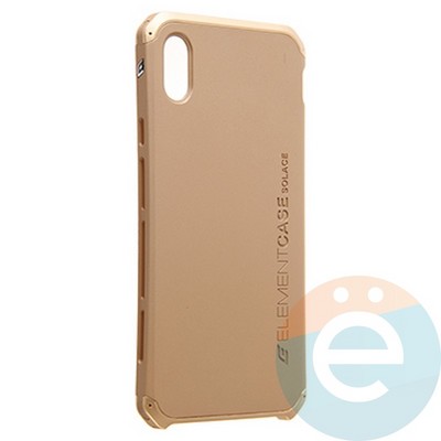 Накладка противоударная Element Case на Apple iPhone XS Max золотистая - фото 23134
