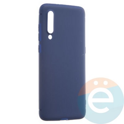 Накладка силиконовая Soft Touch ультратонкая для Xiaomi Mi 9 синяя - фото 23291