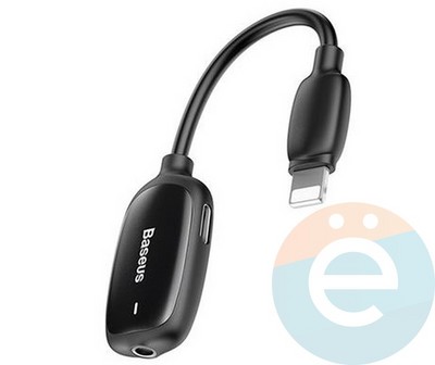 Переходник Baseus CALL51-01 с Lightning на 2Lightning+3.5mm черный - фото 23545